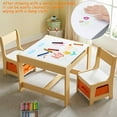 thumbnail image 3 of Kids Table and Chair Set, 3 in 1 Wooden Activity Table with Storage Drawer for Toddlers Drawing, Reading, Crafts, Play, 2 in 1 Detachable Tabletop Table and Chair Set for Home, Nursery, Playroom, 3 of 6