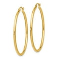 thumbnail image 2 of 14K Yellow Gold Earring Hoop Women'S 40 mm 39 Polished Earrings, 2 of 4