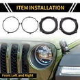 thumbnail image 2 of Conjuntos de anillo de soporte de montaje de faro redondo de 7 pulgadas Unique Bargains para Jeep Wrangler TJ 1997-2007, 2 of 6