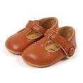 thumbnail image 2 of Fozruso Baby Sandals For Girls Soft Sole First Shoes Comfortable Casual Shoes For 0 18 Months Toddler Daily Wear Spring Summer Fall,Sizes 5 Toddlers 6-12 Months(Brown), 2 of 5