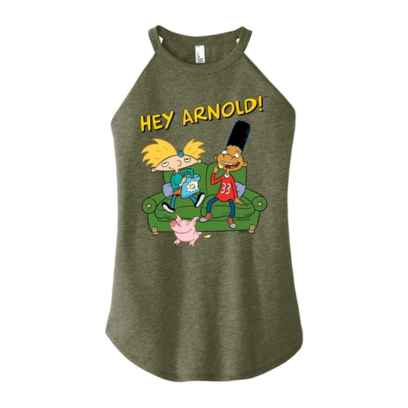 Hey Arnold! - Arnold, Gerald, and Abner - Juniors High Neck Tank Top