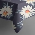 thumbnail image 4 of Dark Blue White Flower Pattern Rectangle Tablecloth 60"x102",Waterproof Polyester Rectangle Table Cloth, Wipeable Spillproof Polyester Tablecloth for Dining, Camping, Indoor and Outdoor, 4 of 6
