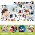 thumbnail image 3 of Personalized Lion Nap Mat With Custom Name for Lion Lover Kids. Lion Animals Design Blanket for Daycare and Preschool. Convenient and Washable.(Cushions + Pillows22.5"x55"+Blanket size: 33.5" x 45"), 3 of 8