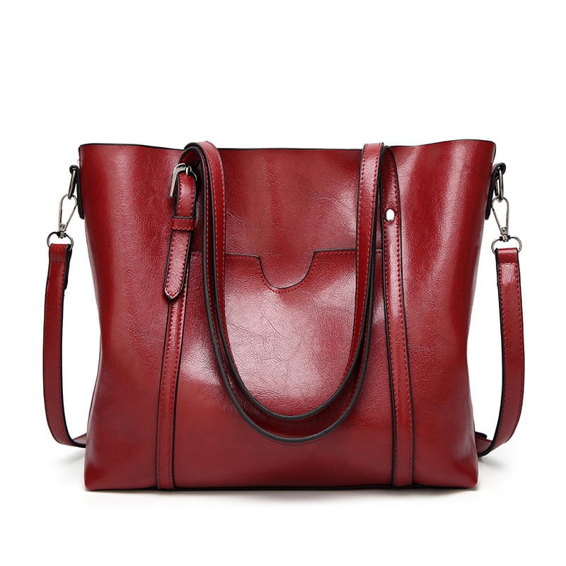 PU Leather Large Capacity Women Tote Bag High Quality Leather Female