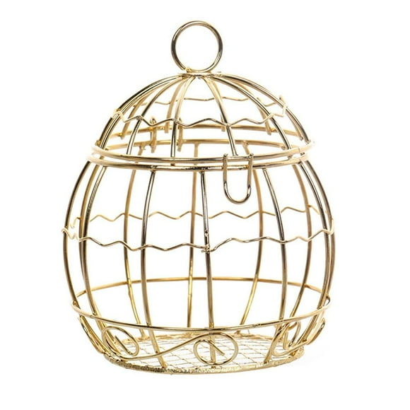 Bird Small Hanging Fat Ball Bird Feeder Holder for Feeding Wrought Iron Outdoor Garden Wildlife Birds Finch Sparrow Robin