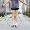 thumbnail image 7 of Jump Rope Adjustable with Anti-Slip Grip Soft Plastic Beaded Tangle-Free, Purple, 7 of 7