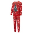 thumbnail image 3 of Pijamas navideños familiares a juego, conjunto de pijama con estampado de árbol de Navidad (camiseta y pantalón) para bebé/perro/perro/peluche)., 3 of 9