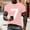 B Pink, variant on LMOIPLI Number 7 T-Shirt Unisex Short Sleeve Varsity Shirt Sports Team Jersey Crew Neck Fashionable Pullover Top Navy XL