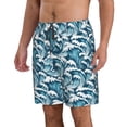 thumbnail image 2 of Balery Ocean Waves Traje de Baño Estilo Hawaiano para Hombre, Shorts de Secado Rápido con Bolsillos-X-Large, 2 of 6