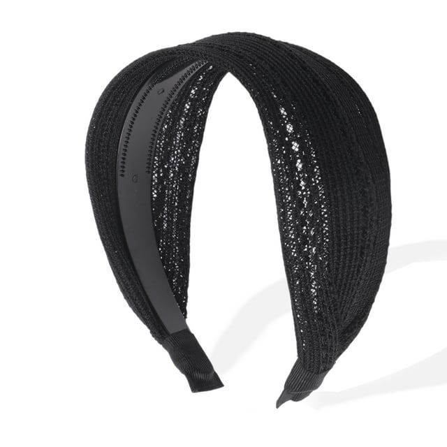 Accesorios para el cabello: Diademas anchas únicas para mujeres, diademas bohemias extra anchas, diademas gruesas con dientes en color negro