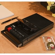 QFX Shoebox-Style Cassette Player/Recorder with Bluetooth, FM Radio, USB Input, Black, AC Adapter, RETRO-39BT