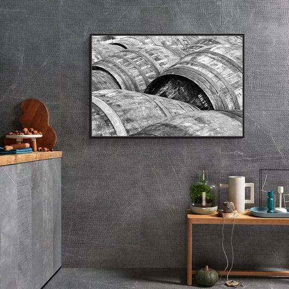 wall26 Floating Framed Canvas Wall Art for Living Room, Bedroom Black and White Landscape Canvas Prints for Home Decoration Ready to Hang - 24x36 inches