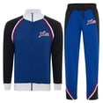 thumbnail image 2 of X-2 Men Tracksuits 2 Pieces Set Jogging Athletic Sports Set Royal Blue Size S, 2 of 6