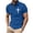 Blue, variant on Mens Golf Polo Shirts 50+ UPF Short Sleeve Quick-Dry Performance Cross Print Graphics Golf Shirt Size 3XL Khaki