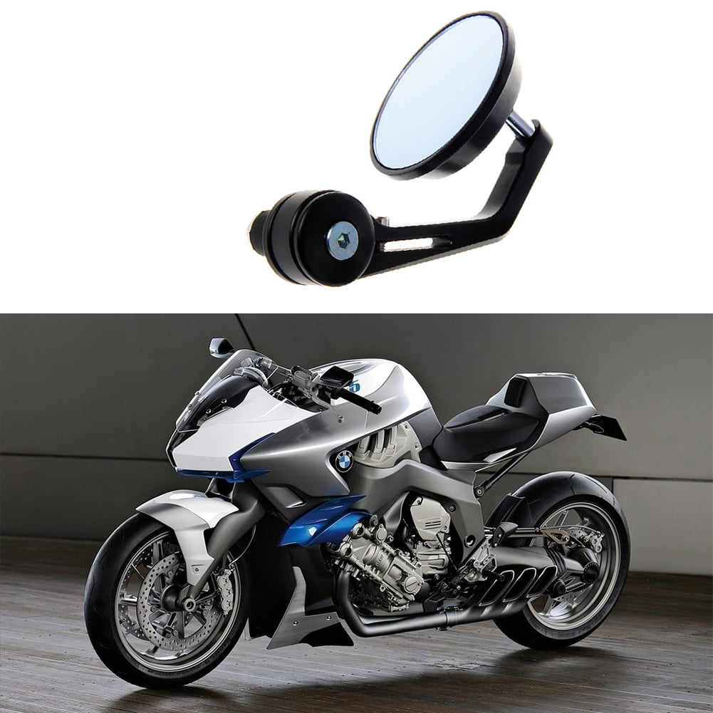 Details about   Universal Motorcycle Handle Bar End Rearview Side Convex Side Mirror Lights 