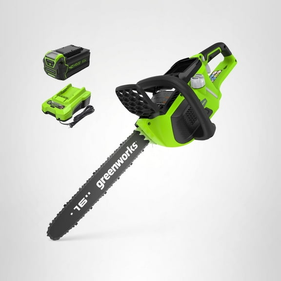 Greenworks 40V 16" Cordless Brushless Chainsaw with 4.0 Ah Battery and Charger 20312