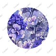 thumbnail image 3 of Purple And White Floral Pattern Polyester Universal Spare Wheel Tire Cover Wheel Covers for Trailer RV SUV Truck Camper, 3 of 5