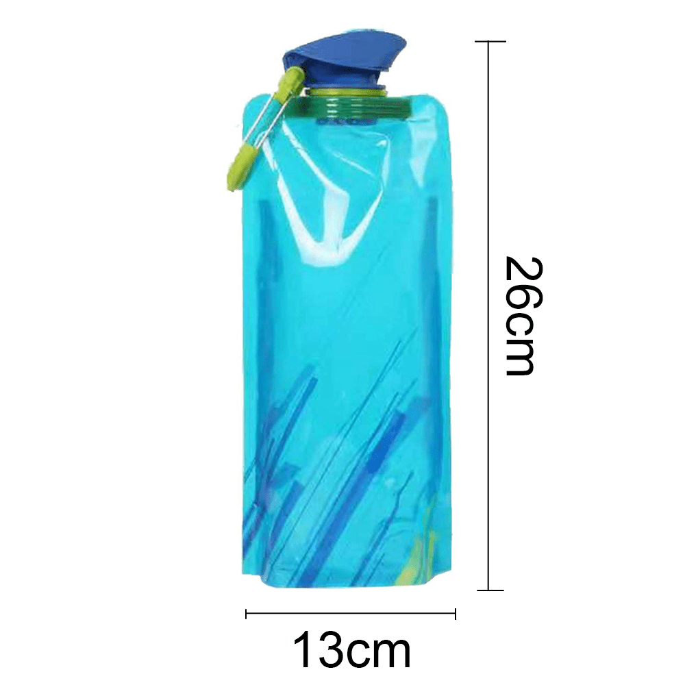 Pack 700ML Outdoor Sports Collapsible Kettle, BPA Free,Reusable,Leakproof Folding Drinking Water Bottle Portable for Camping, Sports Or Hiking Use