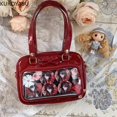 thumbnail image 2 of Bolso elegante japonés Y2k para mujer, de piel sintética, transparente, para hombro, para estudiantes, escolares, 2024, 2 of 5