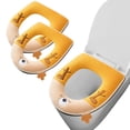 thumbnail image 1 of 2 cojines de inodoro engrosados con asas, funda de inodoro universal para todas las estaciones, cojín con cremallera, 1 of 6