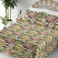 thumbnail image 3 of Ambesonne Floral Design Fitted & Flat Sheet with Sham 3 Pcs Set, Garden Rose Flowers, Twin, Pale Olive Green Apricot, 3 of 5