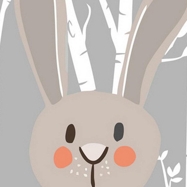 ziyahi Bear Fox Rabbit Oil Painting Cartoon Forest Animals Unframed Canvas Art HD Printed Oil Posters Drawing Pictures