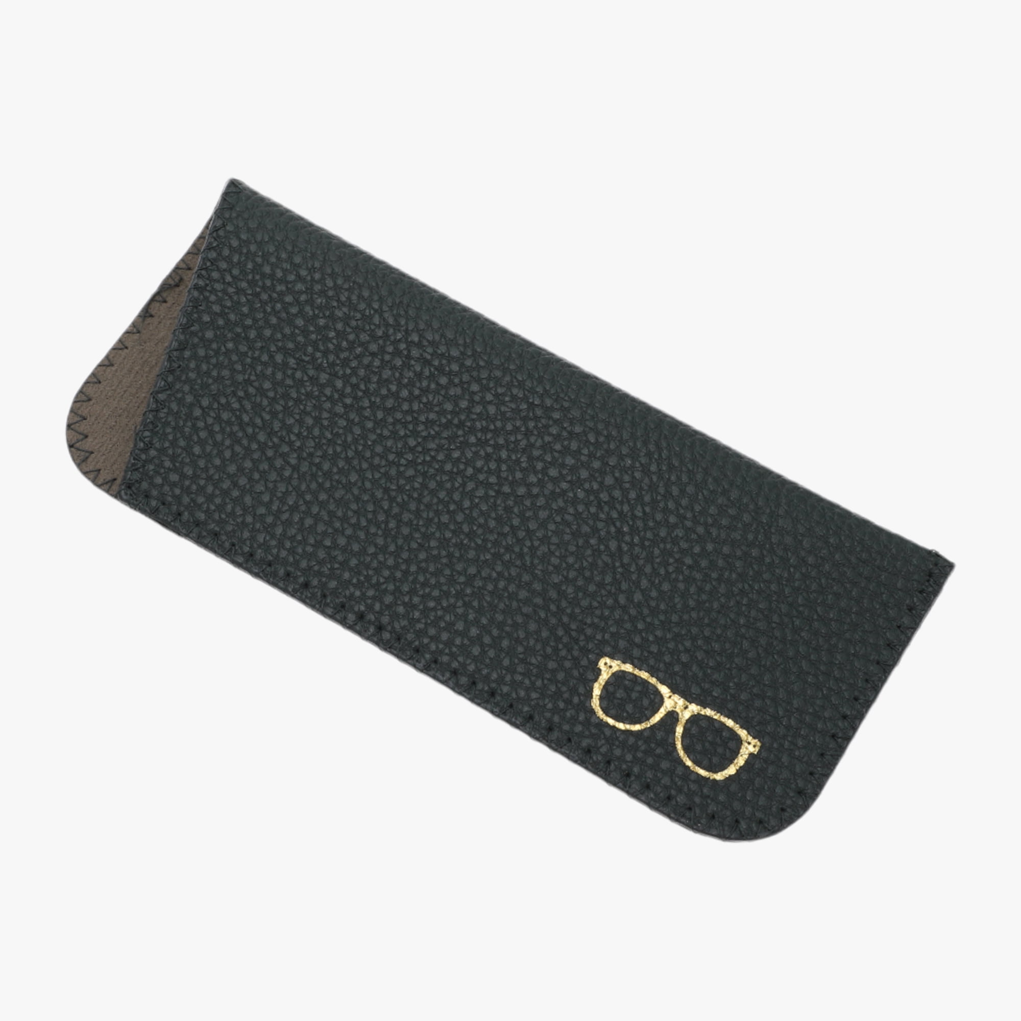 Unique Bargains Lychee Pattern Eyeglasses Case Portable Eyeglasses Storage Deep Green