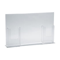 Double-Foot Sign Holder w/ Two Trifold Pockets: 8.5" W X 11" H Graphic Size. Overall Frame Size: 18" W x 11" H, 2-Pack