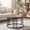Walnut, variant on iooHug Round Coffee Table, 27.5-inch Diameter MDF Top with Sturdy Metal Frame, Rustic Industrial Accent Table for Living Room, Easy Assembly