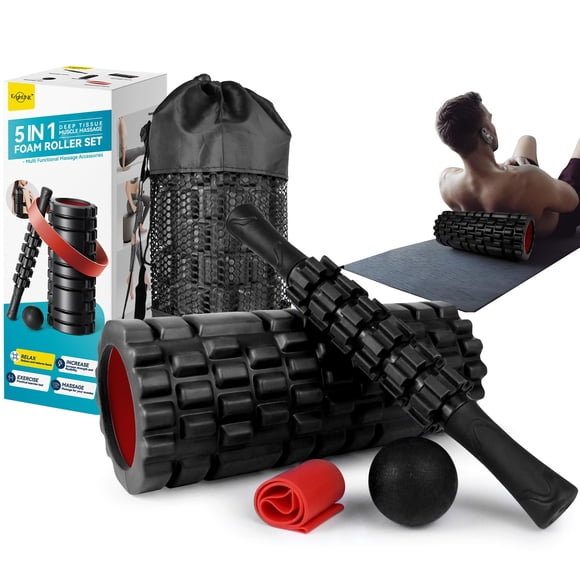 Set de rodillos de espuma Krightlink 5 en 1 para masaje de tejidos profundos