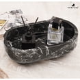 thumbnail image 2 of Radicaln Marble Oval Bowl With Stand 10" Inches Black Handmade Candy Dish and Candle Holder, Ideal Key Bowl, Fruit and Decorative Bowl For Entryway Table, 2 of 6