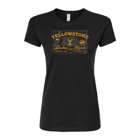 Yellowstone - Dutton Ranch Badge - Juniors Fitted Graphic T-Shirt