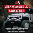 thumbnail image 2 of AMERICAN MODIFIED Front Hawke Grille Compatible with 2007-2018 Jeep Wrangler JK, 2 of 8