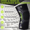 thumbnail image 2 of (s) Rodillera deportiva: rodillera para hombres/mujeres, rodillera de compresión elástica de grado médico para movimiento, correr, desgarro de menisco, artritis, osteoartritis. Rojo Verde, 2 of 5