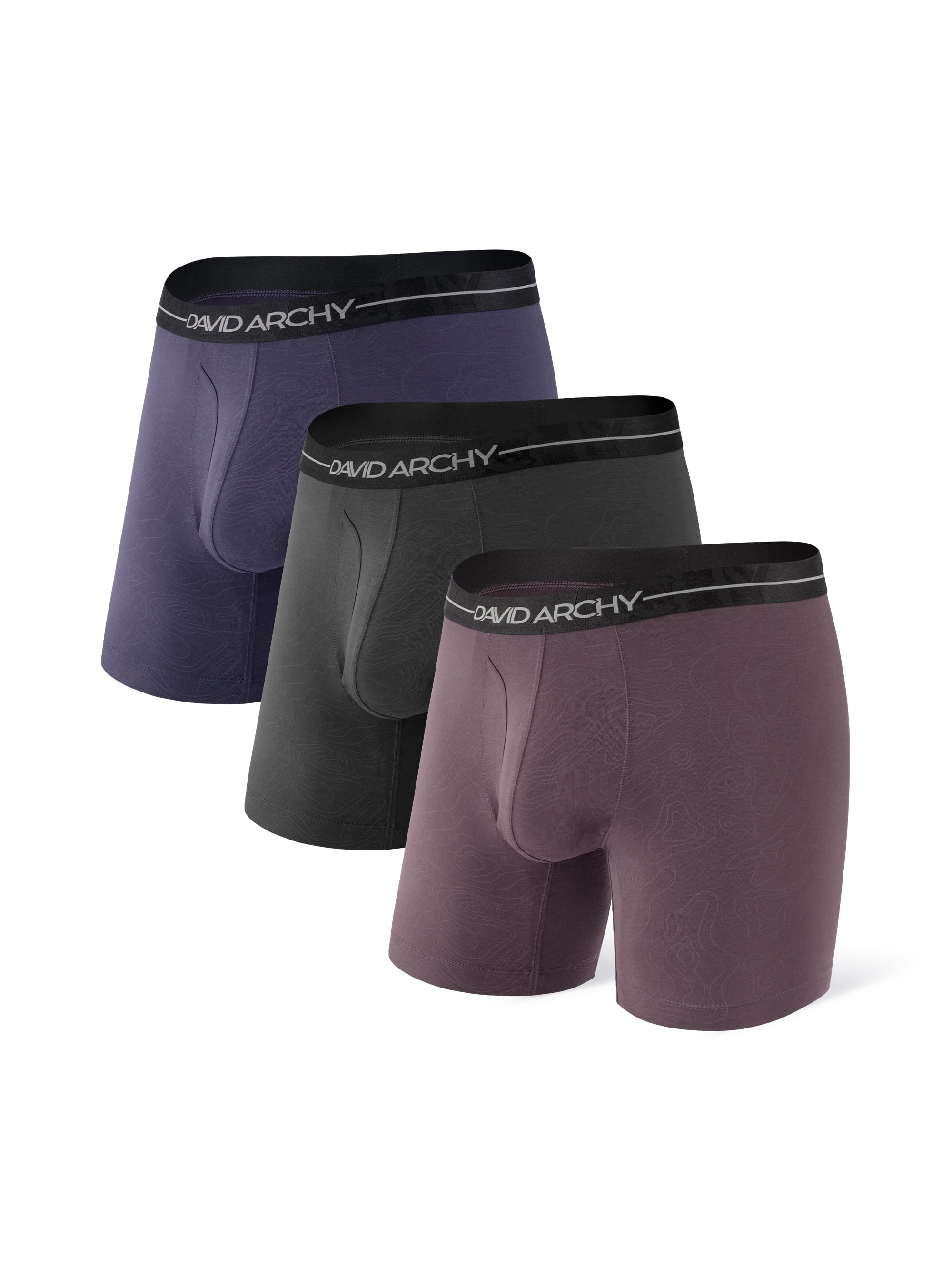 DAVID ARCHY Adult Men's Underwear Ultra Soft Micro Modal Boxer Briefs ...
