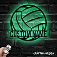 thumbnail image 3 of Craftnamesign Custom Ball Volleyball Metal Wall Art LED Light, Custom Volleyball Player Name Sign, 3 of 5