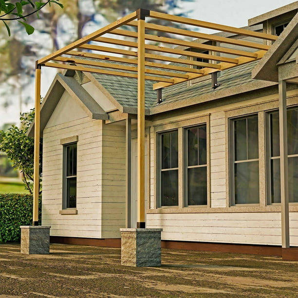 Soporte del Elevador de Techo de Pérgola, 3 Piezas de Resistencia Pesada de 90 Grados Soporte de Techo Ajustable Para Jardín