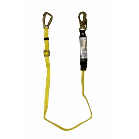 6' Adjustable Single-Leg Lanyard w/ Shock Pack & Surelock®