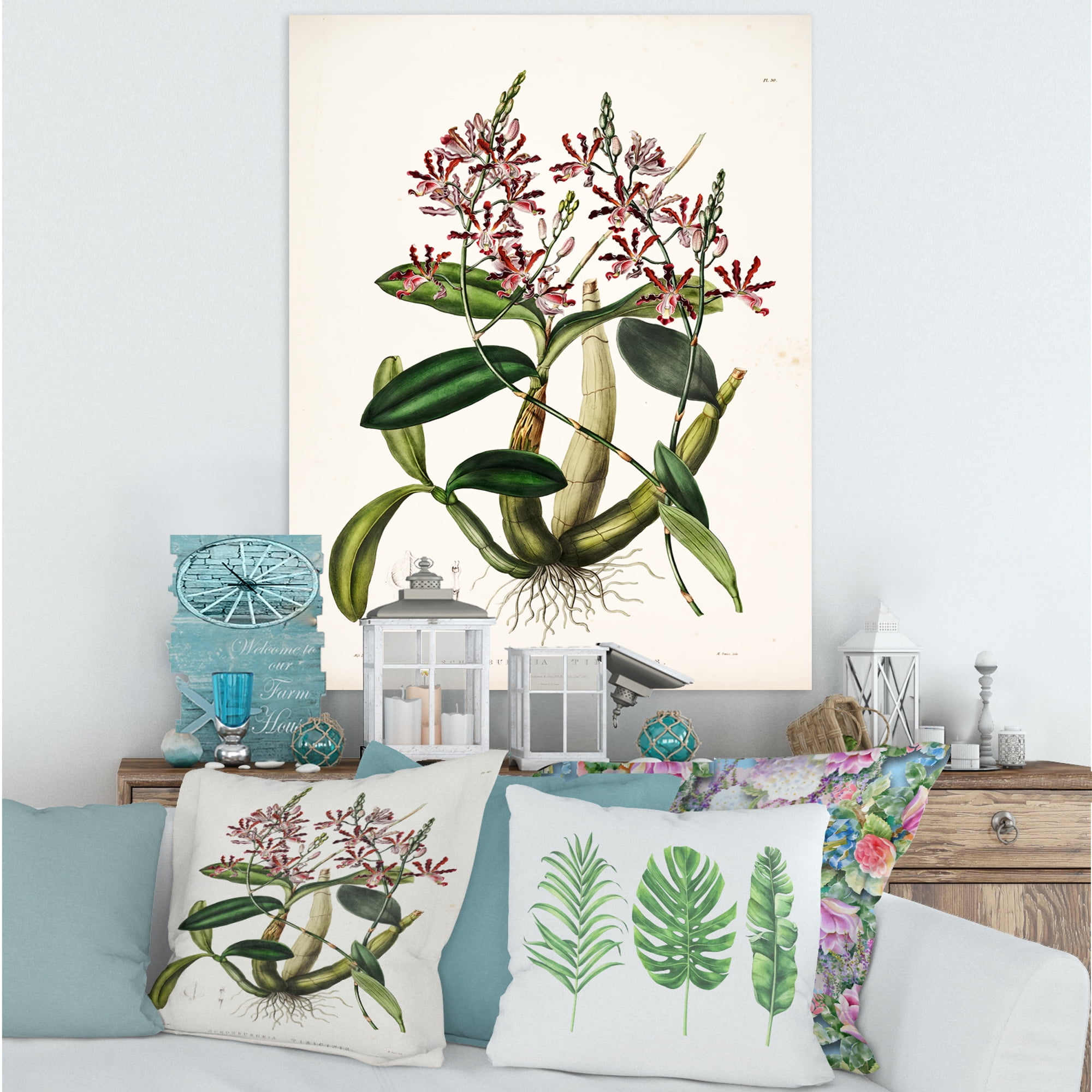 Designart ' Ancient Plant Life VII ' Traditional Canvas Wall Art Print