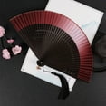 thumbnail image 4 of BAETEUY Folding Fan with Tassel Chinese Style Hollow Ribs Dance Performance Photo Props Portable Summer Hand Held Fan Party Supplies Gift, 4 of 8