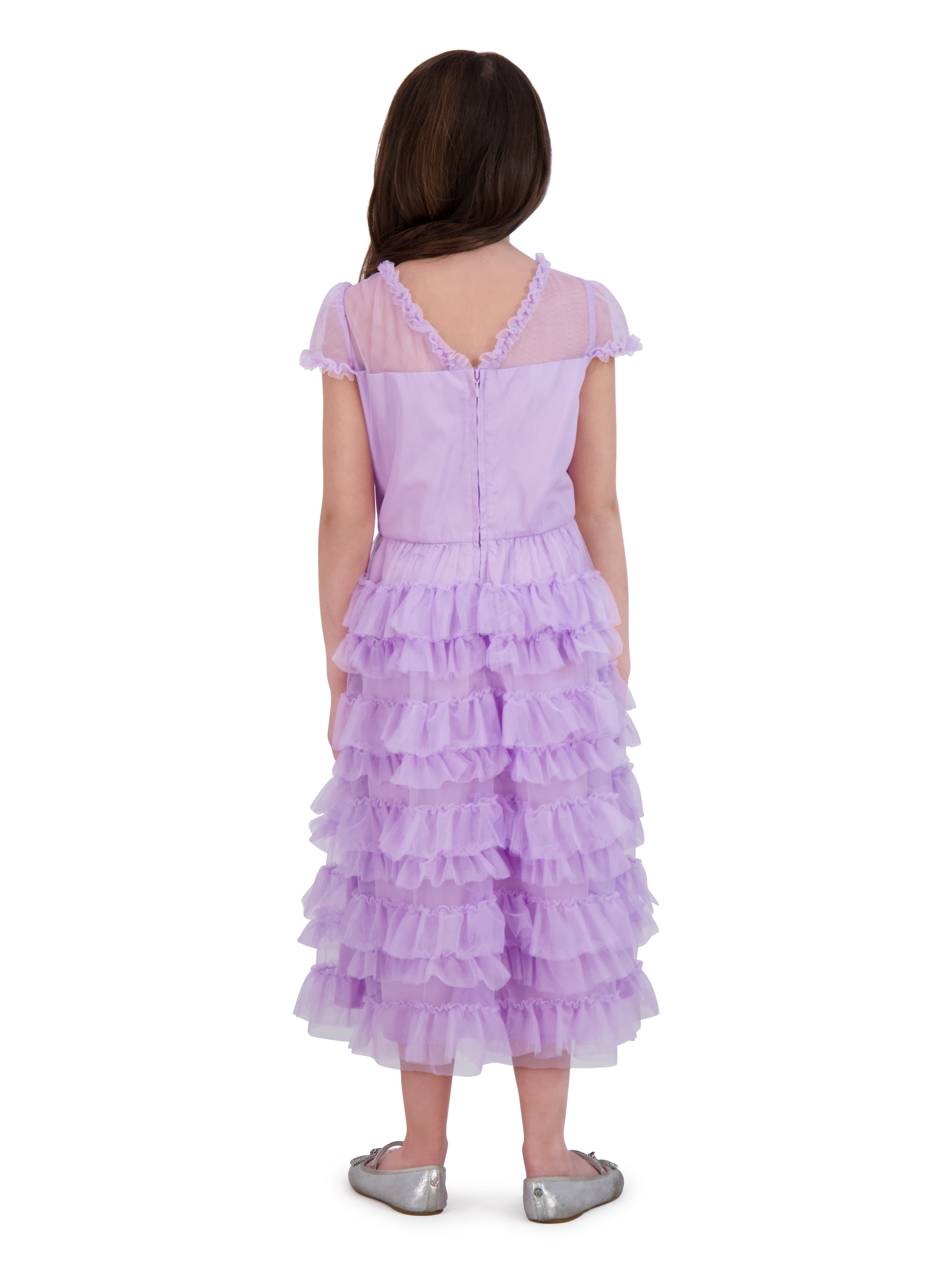 Kensie Girl Ruffle Mesh Special Occasion Dress, Sizes 4-16