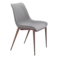 thumbnail image 1 of Silla de Comedor Magnus Gris Kessa Muebles Piel Sintética 54 x 90 x 60 cm, 1 of 5