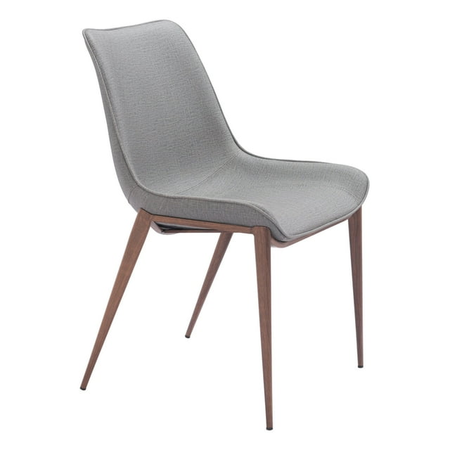 Silla de Comedor Magnus Gris Kessa Muebles Piel Sintética 54 x 90 x 60 cm
