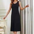 thumbnail image 2 of CFLVAEK Cotton Nightgowns for Women with Built in Bra Comfy Sleeveless Tank Sleepwear Loose Fit Scoop Neck Night Gowns Casual Summer Lounge Long Dress XXL, 2 of 6