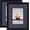Black, variant on 11x14 Double Floating Mat Picture Frame Set of 2, Display Picture 8x10 with Ivory Double Mat, Polished High Definition Real Glass, Wall Mounting Photo Frames, Black/White