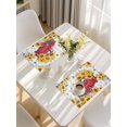 thumbnail image 5 of Spring Sunflowers Placemats Set of 12, Car Bee Farmhouse Pastoral Rustic Placemats for Dining Table, Place Mats for Kitchen Tabletop, Waterproof Wipeable Dining Table Mats Set, 5 of 9
