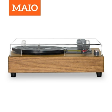 Maio E300 Retro Phonograph, Vinyl Record, Turntable, Phonograph Device, High-Fidelity Stereo, Built-in Speaker, 3-Speed, Belt Drive Retro Phonograph, 3.5mm Music Output, Can Connect External Speakers