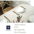 thumbnail image 4 of DriftAway  Pom Pom Tassel Rectangle Linen Textured Decorative Table Cloth Beige 55''width x 55''length, 4 of 5