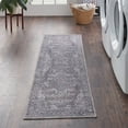 thumbnail image 4 of Nourison Machine Washable Series 1 Vintage Grey 2'2" x 10' Area Rug, (2x10), 4 of 15