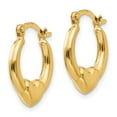thumbnail image 2 of Real 14kt Yellow Gold Madi K Hollow Heart Hoop Earrings; for Adults and Teens; for Women and Men, 2 of 3